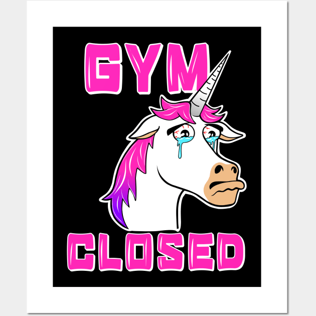 Unicorn Fitness, fitness funny, gym girl Wall Art by TimAddisonArt